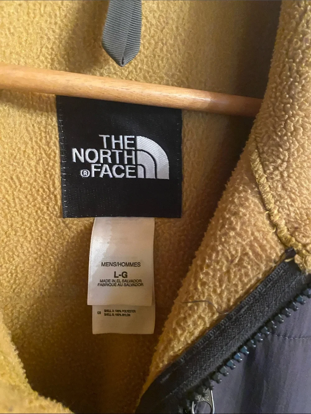 The North Face Mustard Yellow and Dark Gray Fleece Jacket